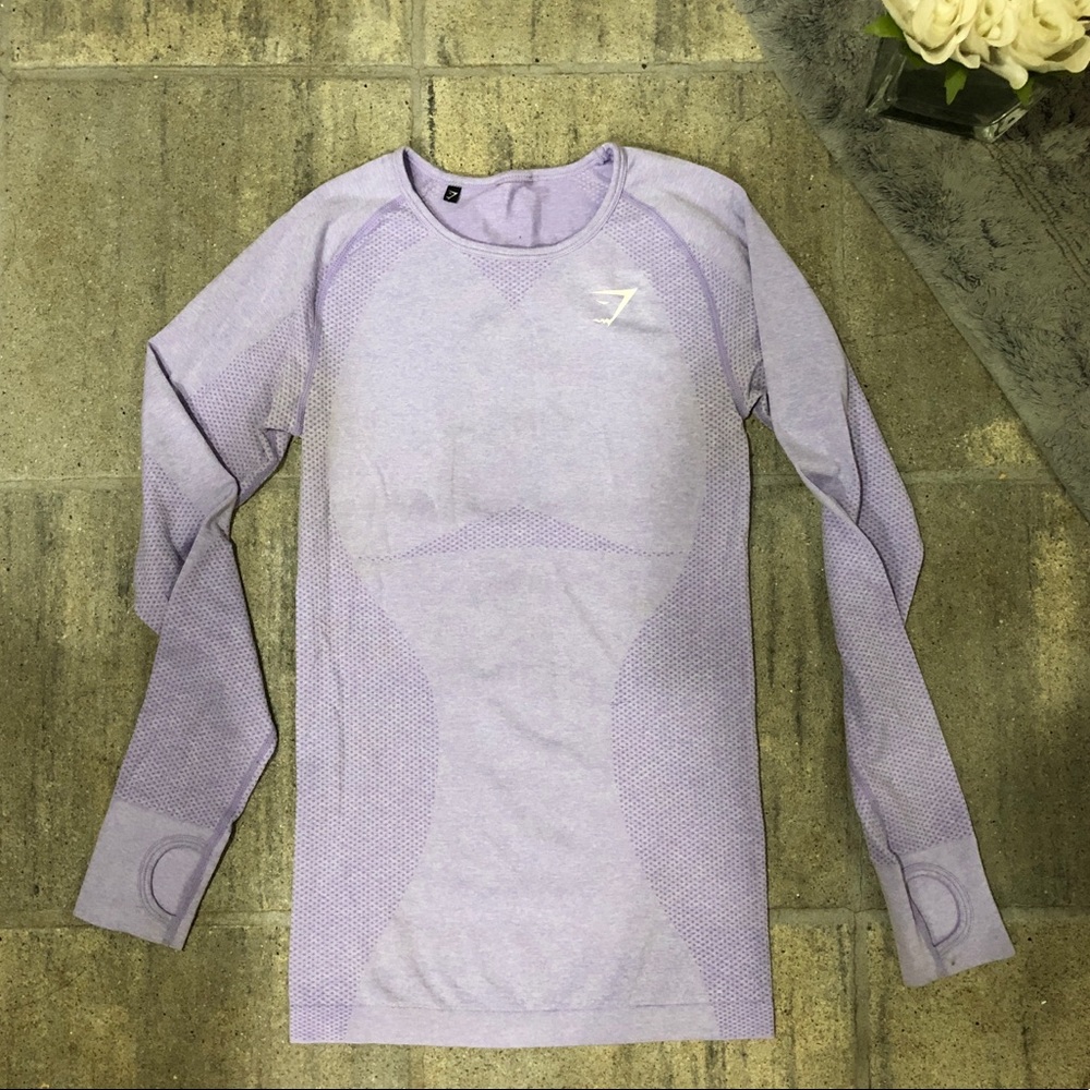Gymshark seamless long sleeve light purple
